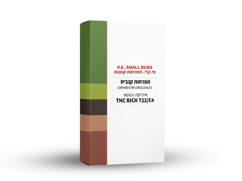 קנאביס רפואי תפרחת פי קיי סמול  - T22/C4 - P.K Small איי איי די קאן לילה - אינדיקה