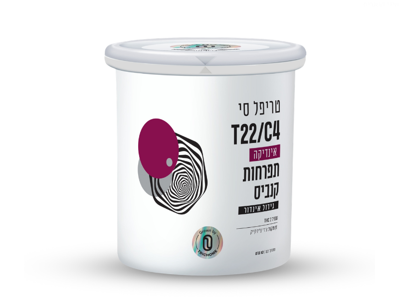 קנאביס רפואי פחית תפרחת טריפל סי  - T22/C4 - TRIPLE C טריכום לילה - אינדיקה