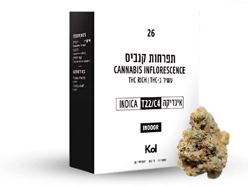 קנאביס רפואי תפרחת עשרים ושש - T22/C4 - 26 קול מדיקל לילה - אינדיקה