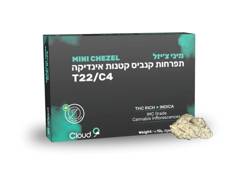 קנאביס רפואי תפרחת צ'יזל מיני - T22/C4 - Chezel Mini גרינקום לילה - אינדיקה