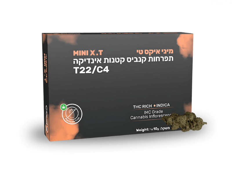 קנאביס רפואי תפרחת איקס טי מיני - T22/C4 - X.T Mini גרינקום לילה - אינדיקה