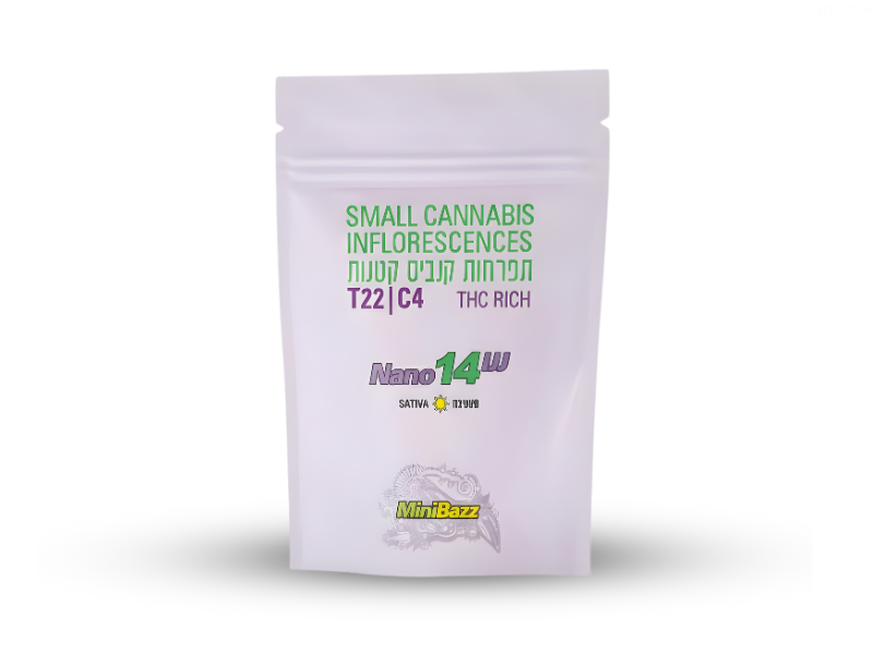 קנאביס רפואי תפרחת נאנו 14 - T22/C4 - Nano 14 גרין האוס יום - סאטיבה