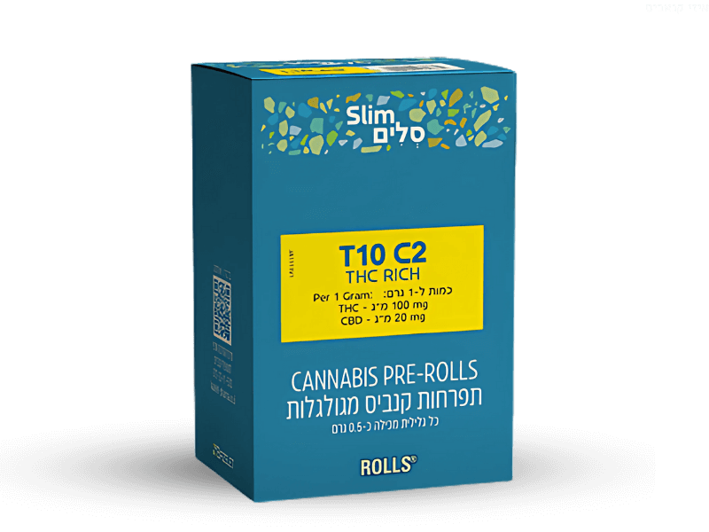 קנאביס רפואי גליליות סלים  - T10/C2 - Slim בזלת פארמה יום\לילה - היברידי
