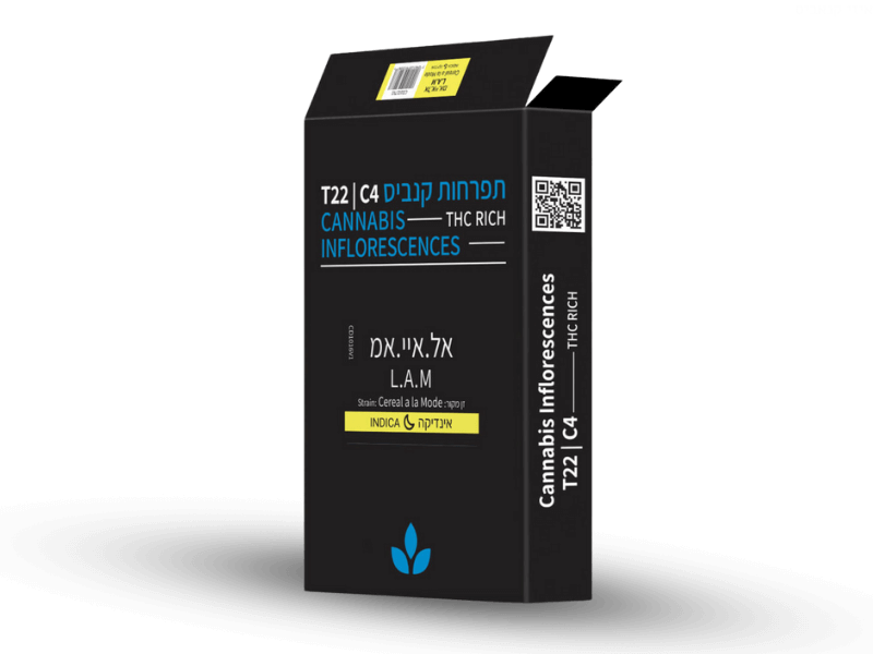 קנאביס רפואי תפרחת אל.איי.אמ - T22/C4 - ‎L.A.M קנדוק לילה - אינדיקה