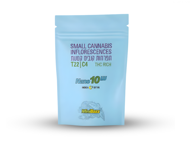קנאביס רפואי תפרחת נאנו 10 - T22/C4 - Nano 10 גרין האוס לילה - אינדיקה