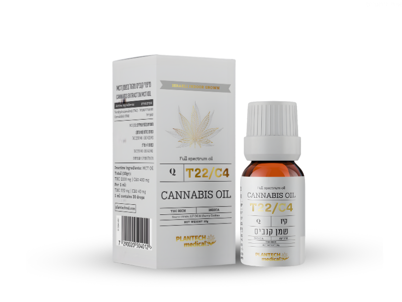 קנאביס רפואי שמן קיו - T22/C4 - Q פלאנטק מדיקל לילה - אינדיקה