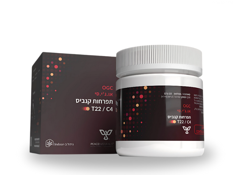 קנאביס רפואי תפרחת או.ג'י.סי - T22/C4 - OGC פיס נטורלס יום - סאטיבה