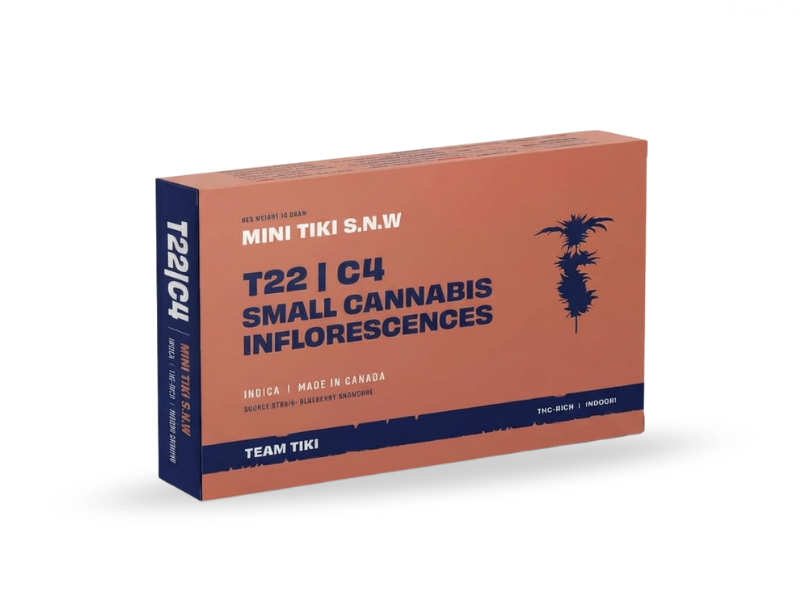 קנאביס רפואי תפרחת טיקי אס.אן.דאבליו מיני - T22/C4 - Tiki S.N.W Mini טוגדר פארמה לילה - אינדיקה