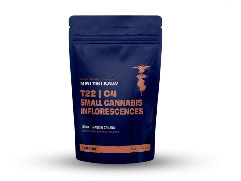 קנאביס רפואי תפרחת טיקי אס.אן.דאבליו מיני - T22/C4 - Tiki S.N.W Mini טוגדר פארמה לילה - אינדיקה
