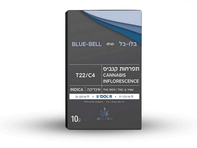 קנאביס רפואי תפרחת בלובל - T22/C4 - Bluebell מדיקן איקס לילה - אינדיקה