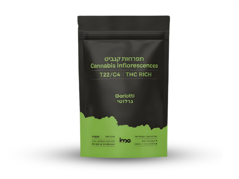 קנאביס רפואי תפרחת גרלוטי - T22/C4 - Garlotty איי.אמ.סי יום\לילה - היברידי