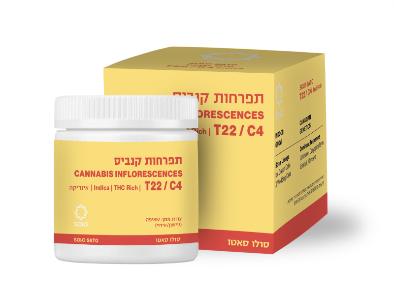 קנאביס רפואי תפרחת סולו סאטו - T22/C4 - SOLO SATO מדוקאן לילה - אינדיקה