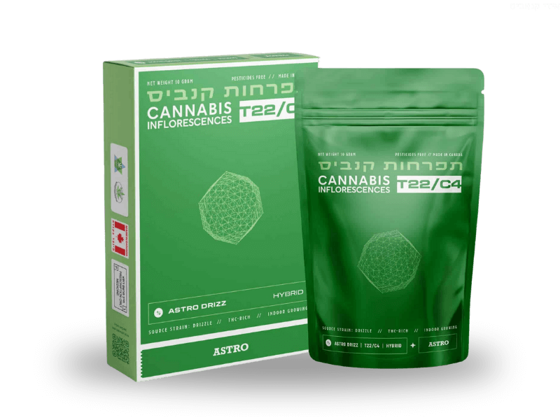 קנאביס רפואי תפרחת אסטרו דריז  - T22/C4 - Astro Drizz טוגדר פארמה יום\לילה - היברידי