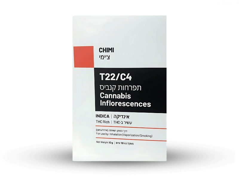 קנאביס רפואי תפרחת צ'ימי - T22/C4 - Chimi שיח מדיקל לילה - אינדיקה