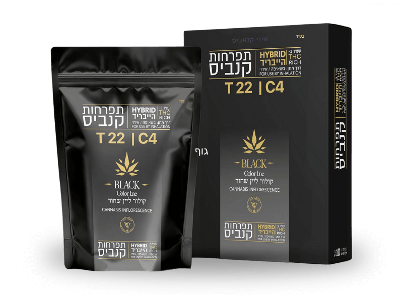 קנאביס רפואי תפרחת קולור ליין שחור - T22/C4 - Color Line Black ויטה ורדה יום\לילה - היברידי