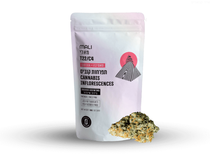 קנאביס רפואי תפרחת מאלי - T22/C4 - ‎Mali טריכום יום - סאטיבה
