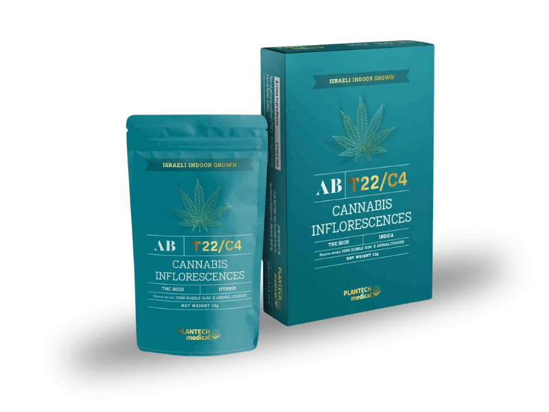 קנאביס רפואי תפרחת מיני איי בי - T22/C4 - Mini AB פלאנטק מדיקל לילה - אינדיקה