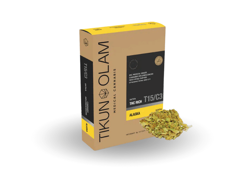 קנאביס רפואי תפרחת אלסקה - T15/C3 - Alaska תיקון עולם יום - סאטיבה