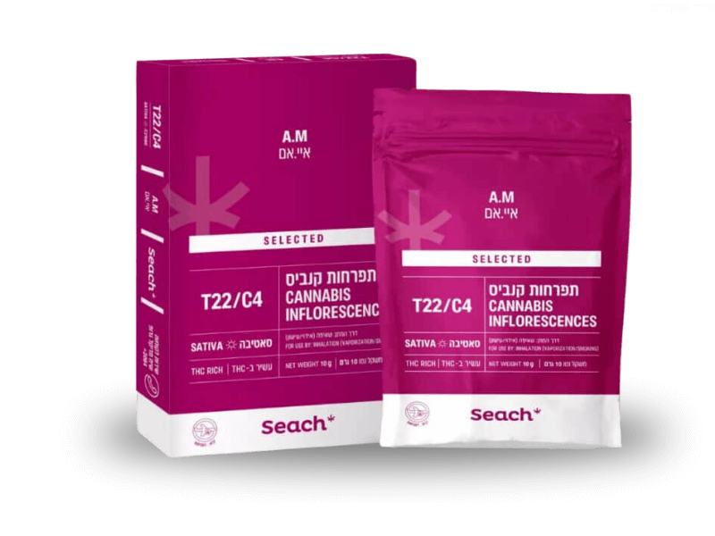 קנאביס רפואי תפרחת איי.אם - T22/C4 - AM שיח מדיקל יום - סאטיבה