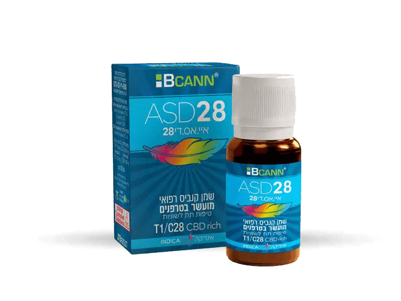 קנאביס רפואי שמן איי.אס.די 28 אינדיקה - T1/C28 - ASD 28 בזלת פארמה לילה - אינדיקה