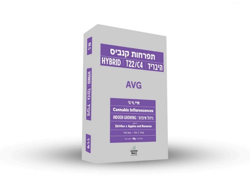 קנאביס רפואי תפרחת איי וי גי - T22/C4 - AVG גרין בויז יום\לילה - היברידי