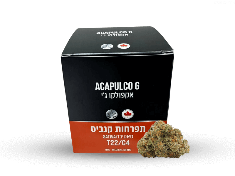 קנאביס רפואי תפרחת אקפולקו ג'י - T22/C4 - Acapulco G גרין האוס יום - סאטיבה