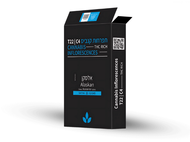 קנאביס רפואי תפרחת אלסקן - T22/C4 - Alaskan קנדוק יום - סאטיבה