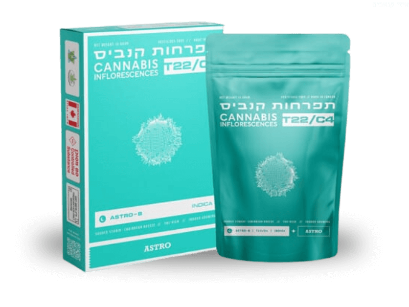 קנאביס רפואי תפרחת אסטרו בי - T22/C4 - Astro B טוגדר פארמה יום\לילה - היברידי