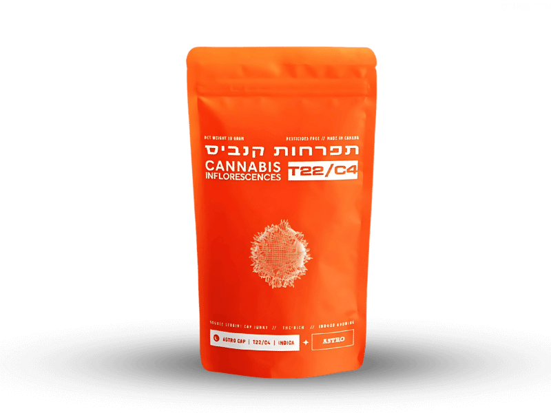 קנאביס רפואי תפרחת אסטרו קאפ - T22/C4 - Astro Cap טוגדר פארמה לילה - אינדיקה