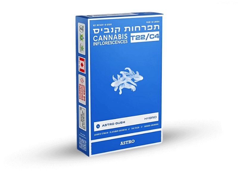 קנאביס רפואי תפרחת אסטרו גוש - T22/C4 - Astro Gush טוגדר פארמה יום\לילה - היברידי