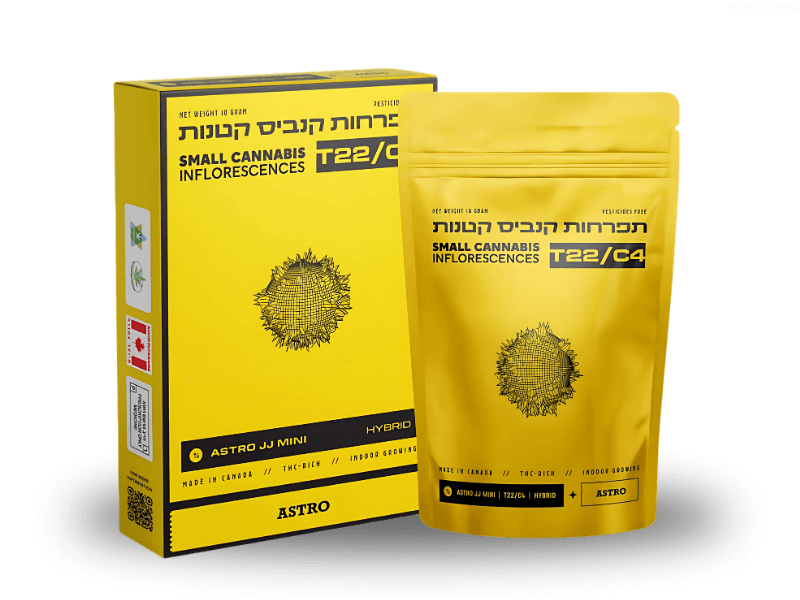 קנאביס רפואי תפרחת אסטרו ג'יי ג'יי מיני - T22/C4 - Astro JJ Mini טוגדר פארמה יום\לילה - היברידי