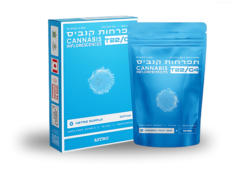 קנאביס רפואי תפרחת אסטרו זרפל - T22/C4 - Astro Zurple טוגדר פארמה יום - סאטיבה