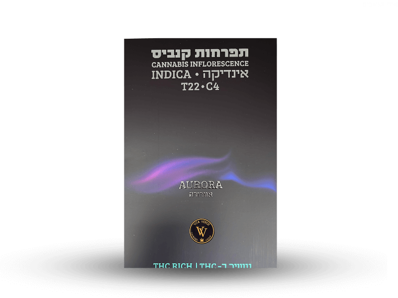 קנאביס רפואי תפרחת אורורה - T22/C4 - Aurora ויטה ורדה לילה - אינדיקה