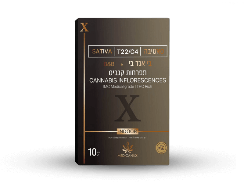 קנאביס רפואי תפרחת בי אנד בי - T22/C4 - B&B מדיקן איקס יום - סאטיבה