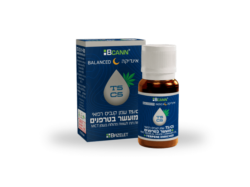 קנאביס רפואי שמן ביקאן היבריד - T5/C5 - Bcann בזלת פארמה יום\לילה - היברידי