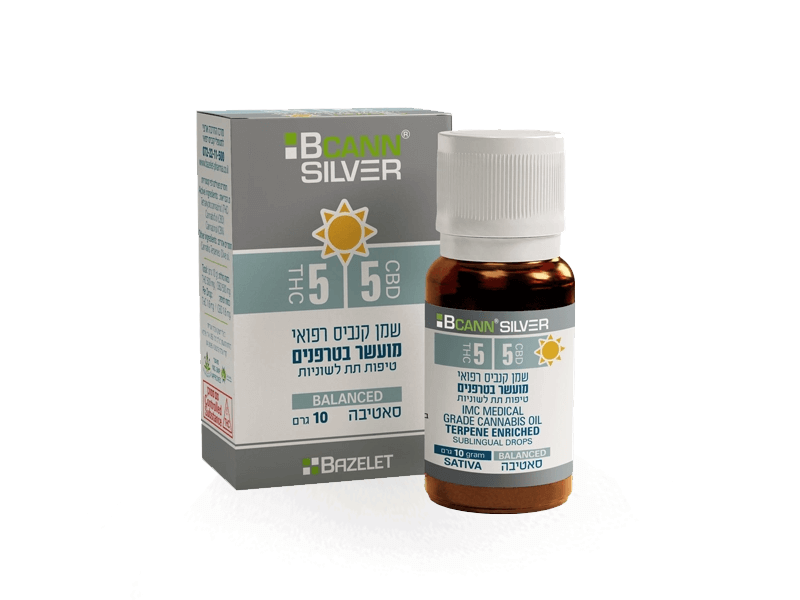 קנאביס רפואי שמן ביקאן סילבר סאטיבה - T5/C5 - Bcann Silver בזלת פארמה יום - סאטיבה
