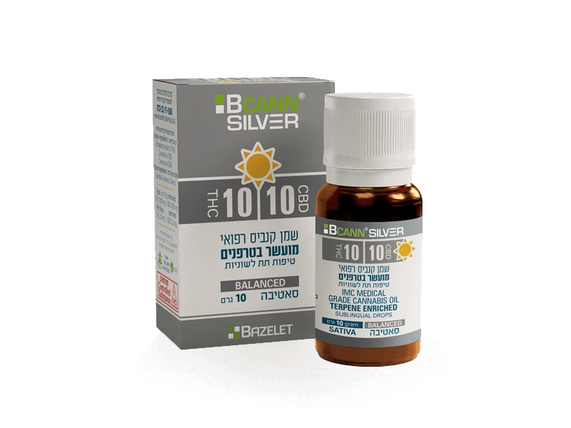 קנאביס רפואי שמן ביקאן סילבר סאטיבה - T10/C10 - Bcann Silver בזלת פארמה יום - סאטיבה