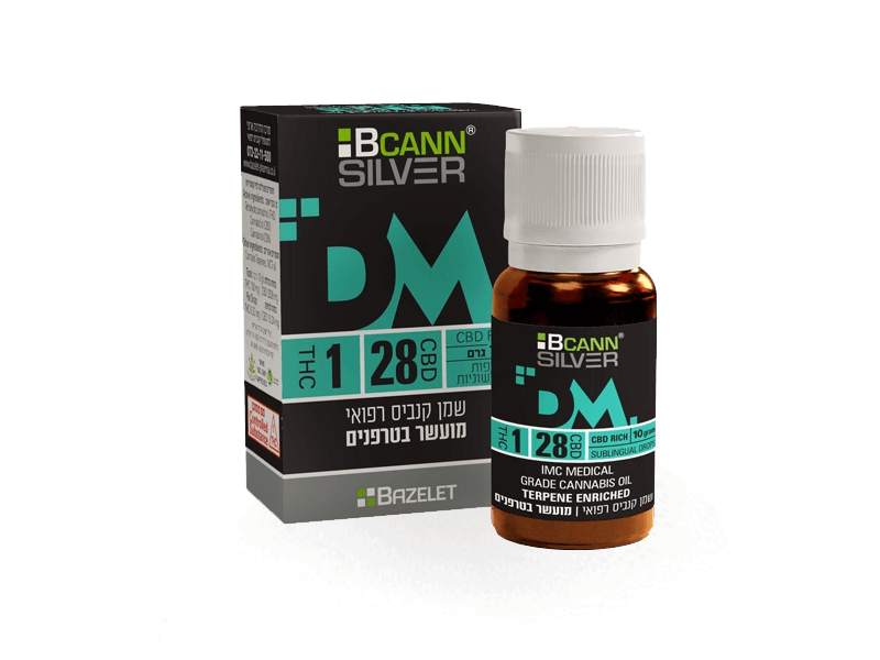 קנאביס רפואי שמן ביקאן סילבר די.אם - T1/C28 - Bcann Silver DM בזלת פארמה יום\לילה - היברידי