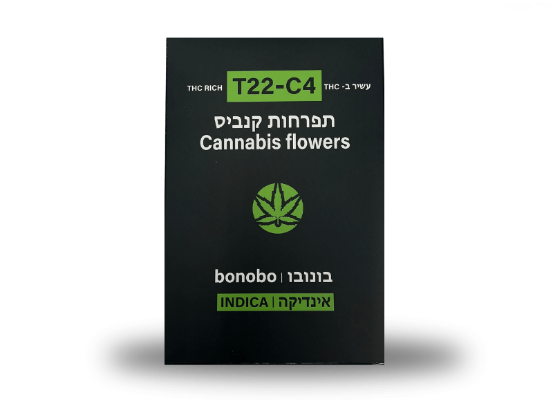 קנאביס רפואי תפרחת בונובו - T22/C4 - Bonobo דוד וגוליית לילה - אינדיקה