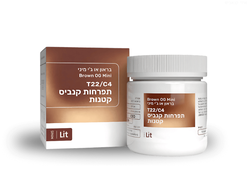 קנאביס רפואי תפרחת בראון אוג'י מיני - T22/C4 - Brown OG Mini פיס נטורלס לילה - אינדיקה