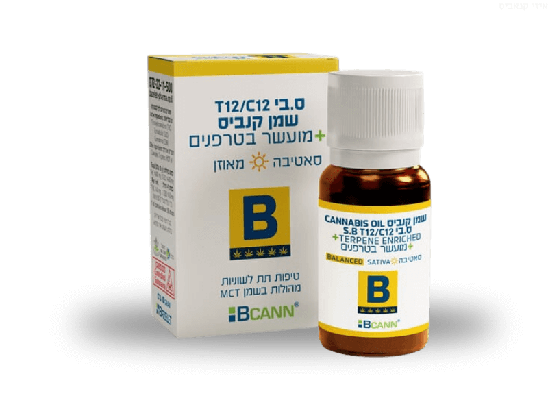 קנאביס רפואי שמן ס.בי סאטיבה - T12/C12 - CB בזלת פארמה יום - סאטיבה
