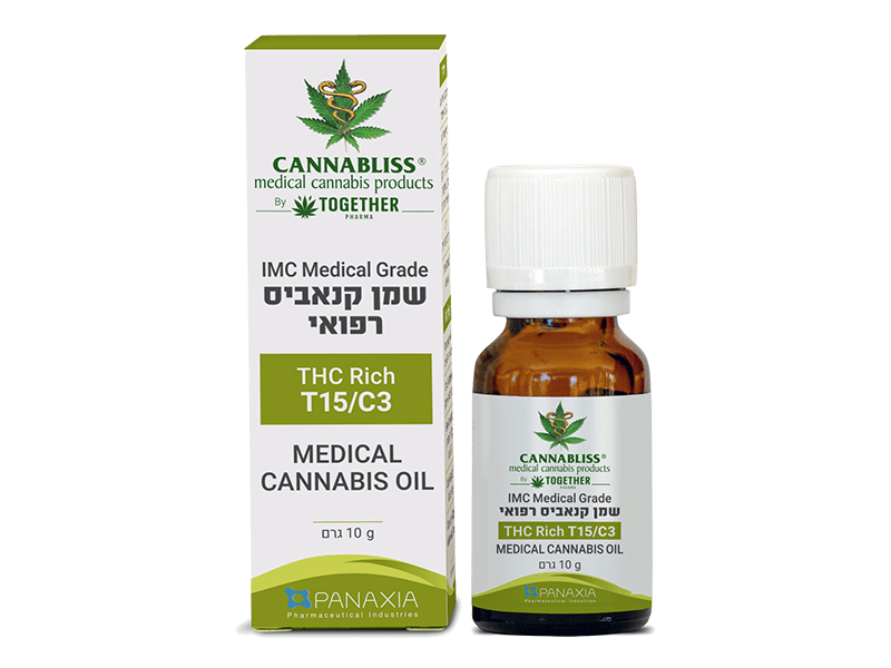קנאביס רפואי שמן קנאבליס מינון - T15/C3 - Cannabliss טוגדר פארמה יום\לילה - היברידי