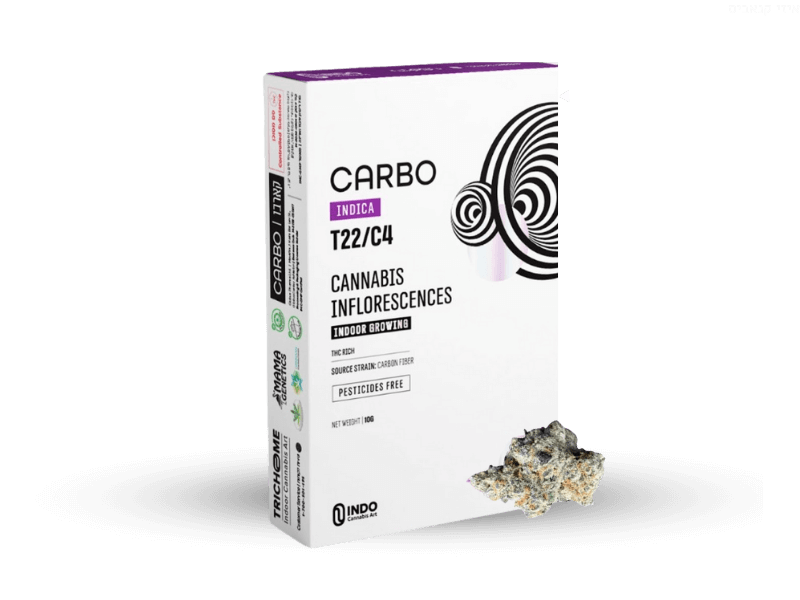 קנאביס רפואי תפרחת קארבו - T22/C4 - Carbo טריכום לילה - אינדיקה