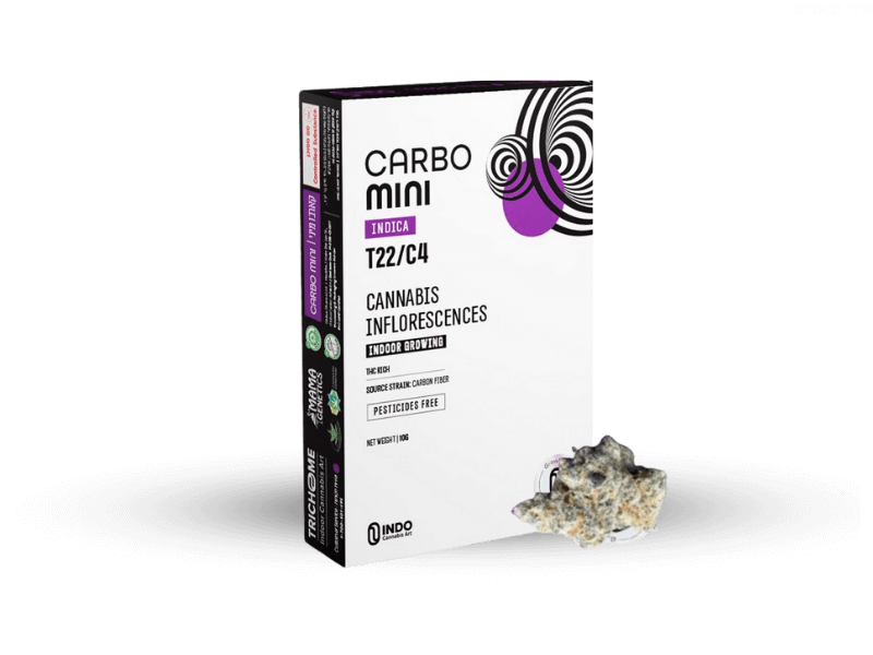קנאביס רפואי תפרחת קארבו מיני - T22/C4 - Carbo Mini טריכום לילה - אינדיקה