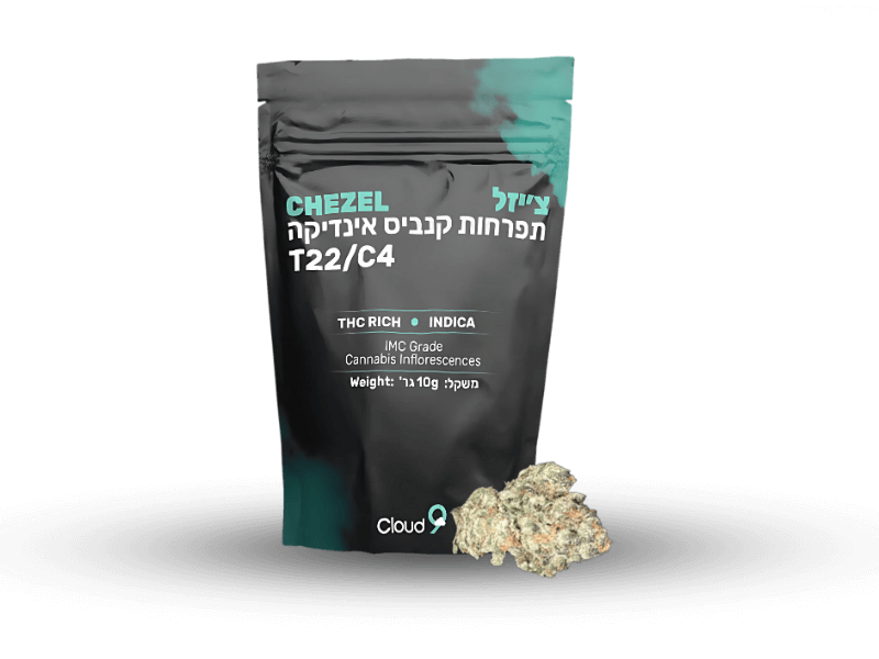 קנאביס רפואי תפרחת צ'יזל - T22/C4 - Chezel גרינקום לילה - אינדיקה