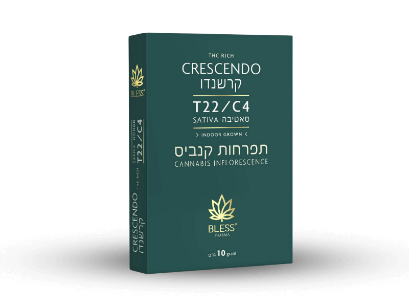 קנאביס רפואי תפרחת קרשנדו - T22/C4 - Crescendo בלס פארמה מדיקל יום - סאטיבה