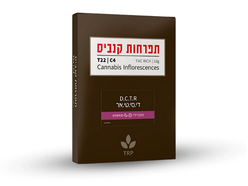 קנאביס רפואי תפרחת די.סי.טי.אר - T22/C4 - D.C.T.R קנדוק יום\לילה - היברידי