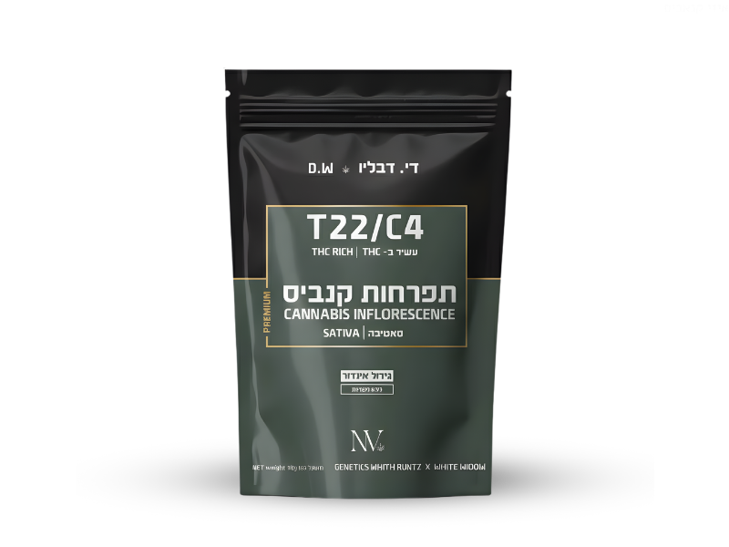 קנאביס רפואי תפרחת די.דבליו - T22/C4 - D.W נובה קנאביס יום - סאטיבה
