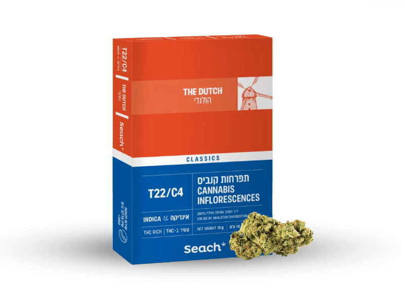 קנאביס רפואי תפרחת הולנדי - T22/C4 - De Dutch שיח מדיקל לילה - אינדיקה