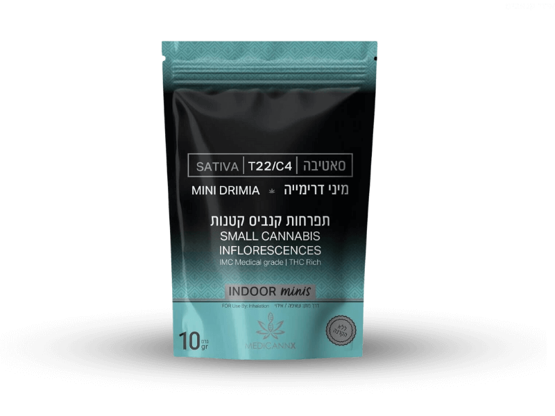 קנאביס רפואי תפרחת מיני דרימייה - T22/C4 - Drimia Mini מדיקן איקס יום - סאטיבה